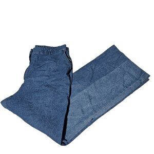 JM Jeans Womens Plus Size 16 Wide Leg High Waist Medium Wash Denim Pants